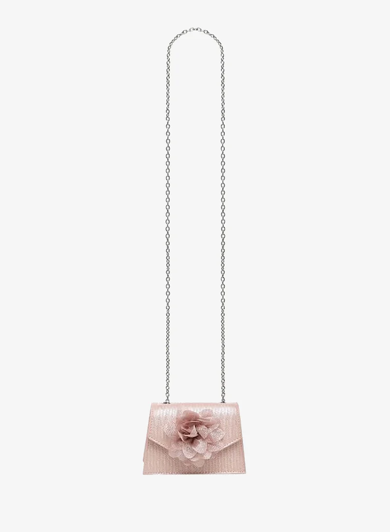 Celeste Floral Applique Crossbody Bag with Chain Strap Ramadan Collection