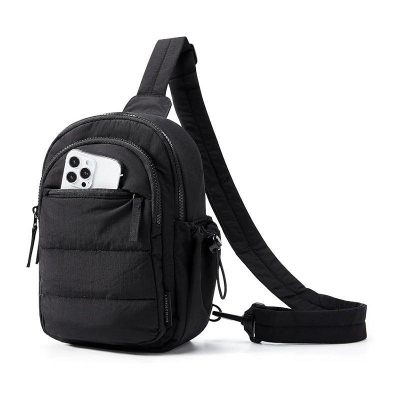 Small Quilted Puffer Crossbody Bag Lightweight Multi-pocket for Travel Sports Hiking - Image 5