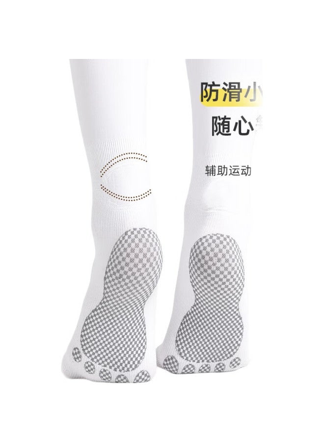 Barbie Kids Dance Socks Non-Slip Girls Tights White Silk Stockings Spring Summer Autumn Dance Long Tube Socks White + White M - Image 2