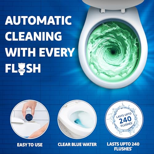 Harpic Flushmatic In-Cistern Toilet Cleaner Blocks, Citrus - 100 g | Lasts Upto 240 Flushes - Image 3
