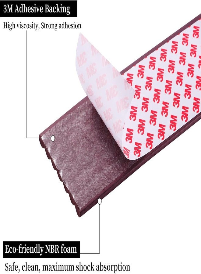 FEBLICH Foam Safety Strips, W-Shaped Extra Thick Furniture Corner Protectors High Dense Foam Cushion Baby Safety Corner Strip Guards, 6.5 Ft (2 Meter) Self-Adhesive Guard for Table, Desk, Wall Edge (Brown) - Image 3