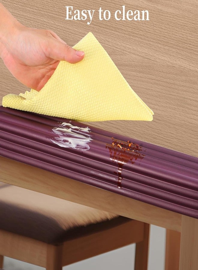 FEBLICH Foam Safety Strips, W-Shaped Extra Thick Furniture Corner Protectors High Dense Foam Cushion Baby Safety Corner Strip Guards, 6.5 Ft (2 Meter) Self-Adhesive Guard for Table, Desk, Wall Edge (Brown) - Image 5