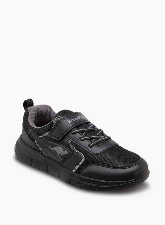 kangaROOS Boys' Panelled Sports Shoes with Hook and Loop Closure