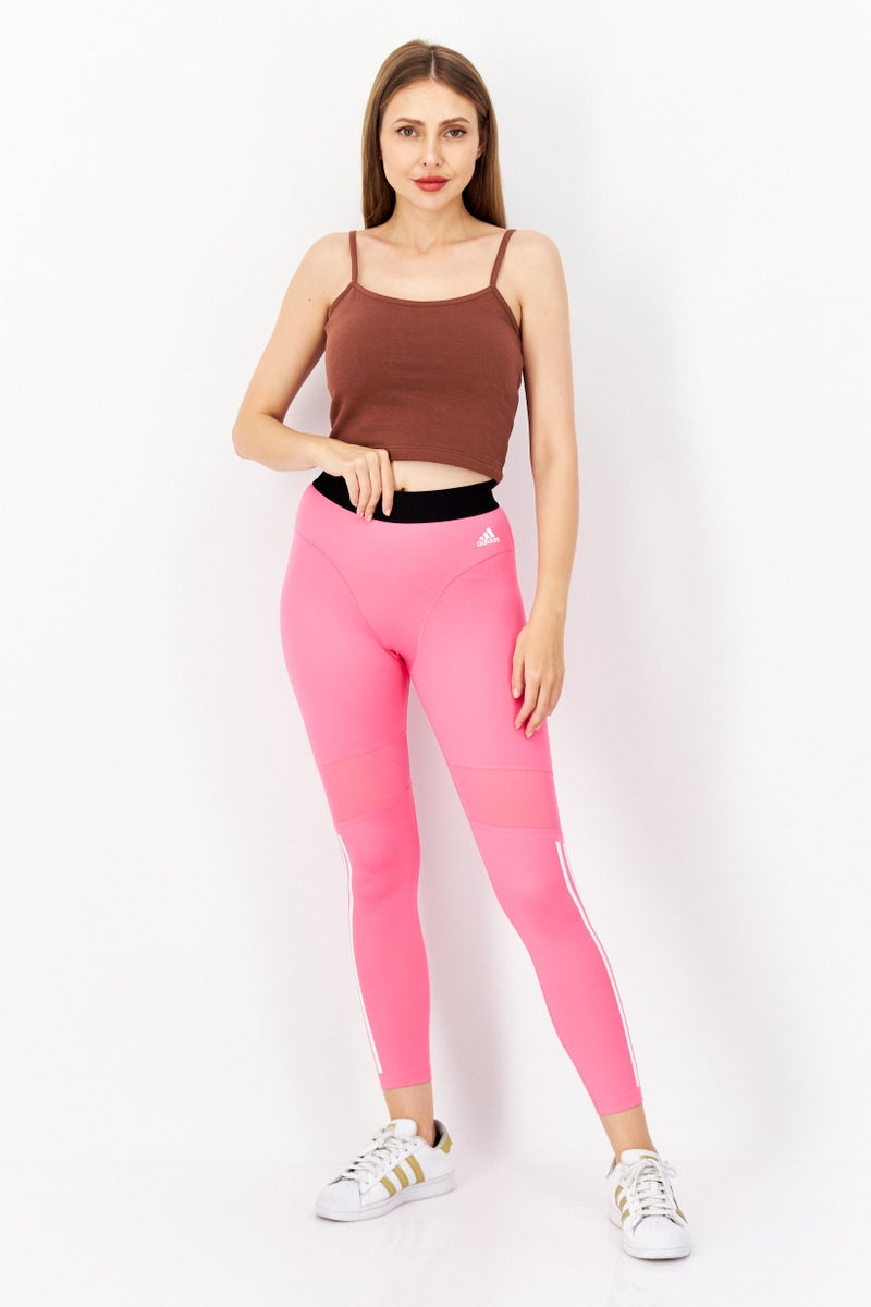 Adidas Women Tight Fit Training Leggings, Pink - Image 4