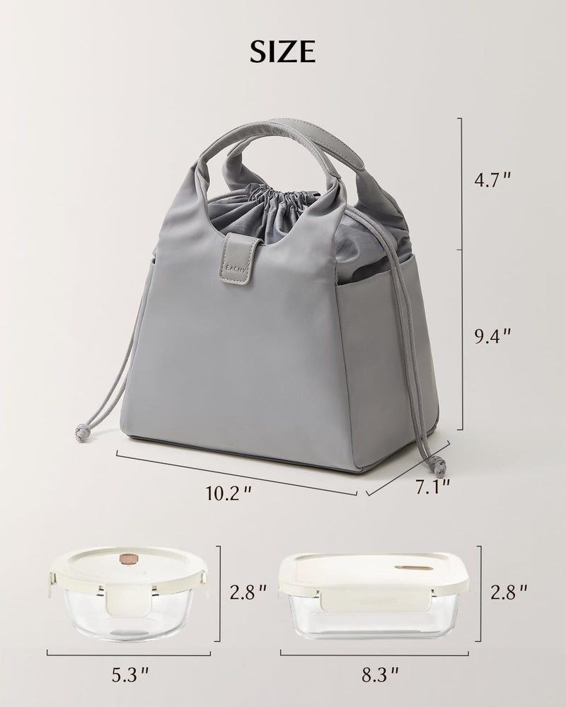 EACHY Lunch Box for Women, Insulated Lunch Bag for Men, Reusable Lunch Tote Cute Cooler Bag Soft Lunchbox for Work, Travel, Camping, Picnic - Image 3