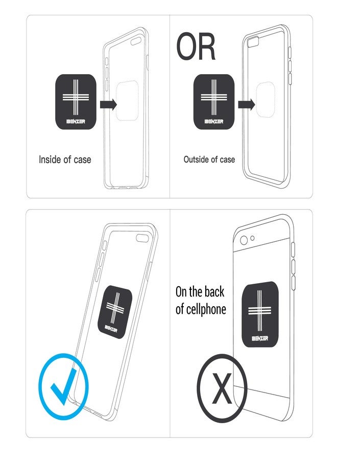 iBenzer Metal Plate for Magnetic Mount, iBenzer MagOn Car Magnet for All Magnetic Phone Car Mount Holder or Magnetic Cell Phone Holder,2 Pack,Rose Gold, CMH-MP03MPK-A - Image 4