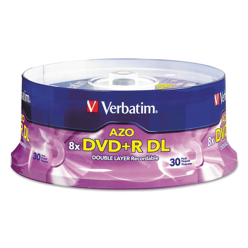 Verbatim DVDR DL 85GB 8X with Branded Surface 30pk Spindle 96542 30DiscSilver