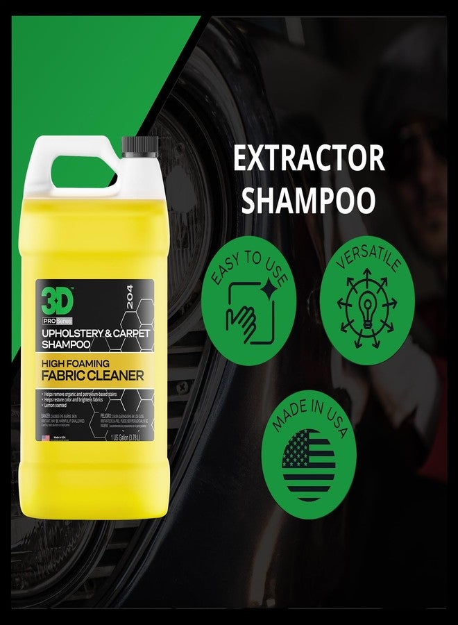 3D Extractor Carpet Cleaner Shampoo for Machine Use - Upholstery Cleaner, Stain Remover & Odor Eliminator - Low Foam, No Residue Formula 1 Gallon - Image 5