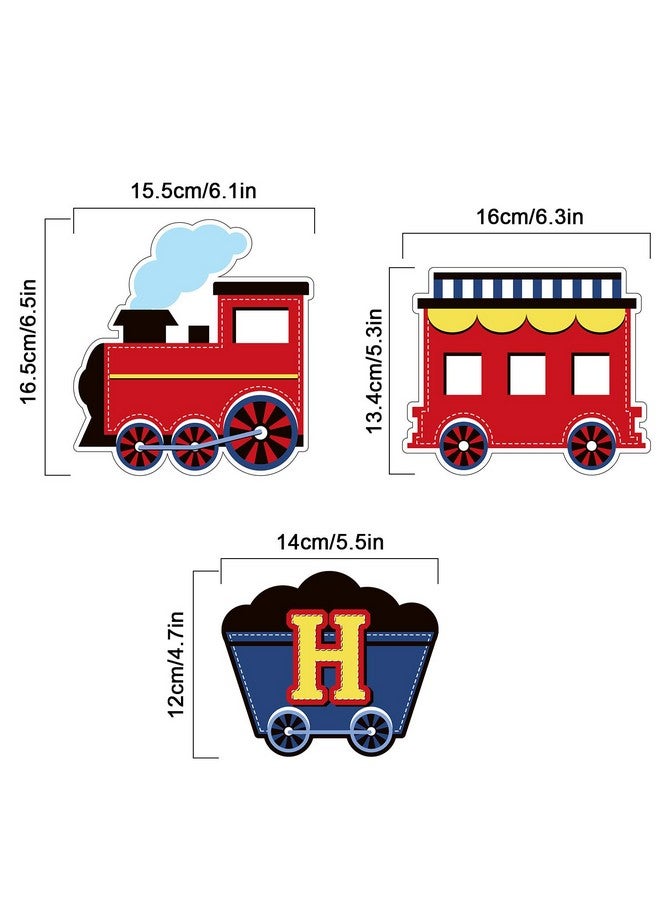 BOAO زينة لافتة عيد ميلاد قطار، لافتة عيد ميلاد قطار بخاري، زينة حفلة وسائل النقل، إمدادات زينة الحفلة - Image 2