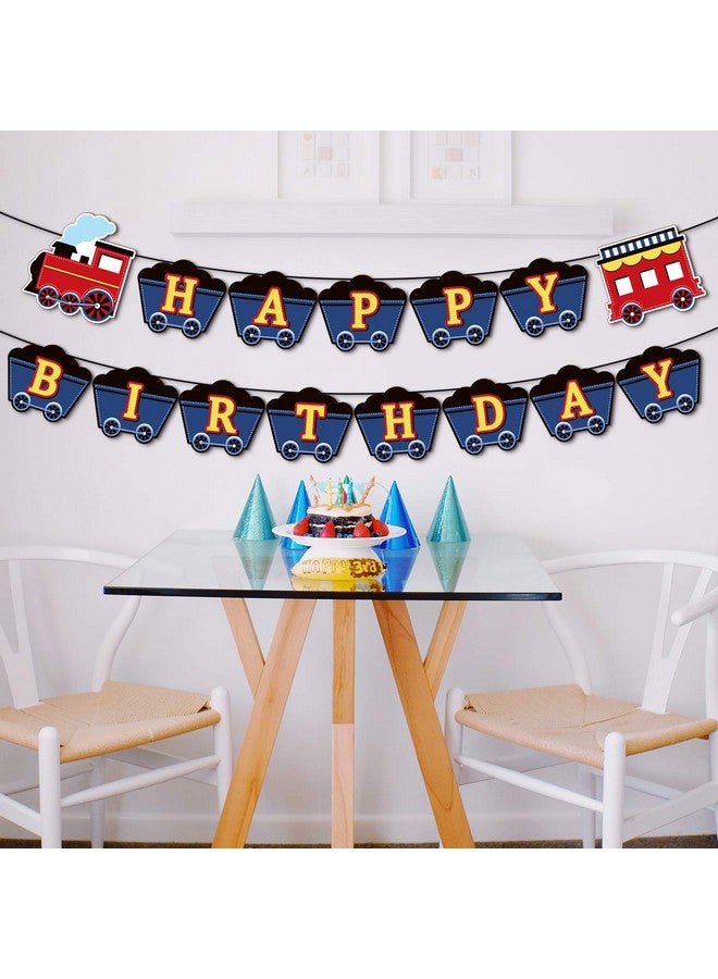 BOAO زينة لافتة عيد ميلاد قطار، لافتة عيد ميلاد قطار بخاري، زينة حفلة وسائل النقل، إمدادات زينة الحفلة - Image 5