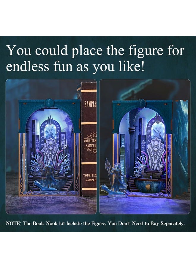 MiniCity Book Nook Kit - DIY Miniature House Dollhouse Kit for Adults and Teens, Booknook Tiny House Gifts for Family Friends (Throne of Aqua) - Image 3