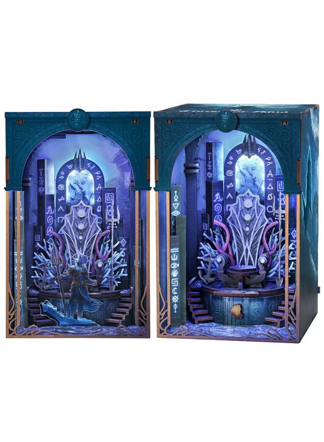 MiniCity Book Nook Kit - DIY Miniature House Dollhouse Kit for Adults and Teens, Booknook Tiny House Gifts for Family Friends (Throne of Aqua) - Image 1