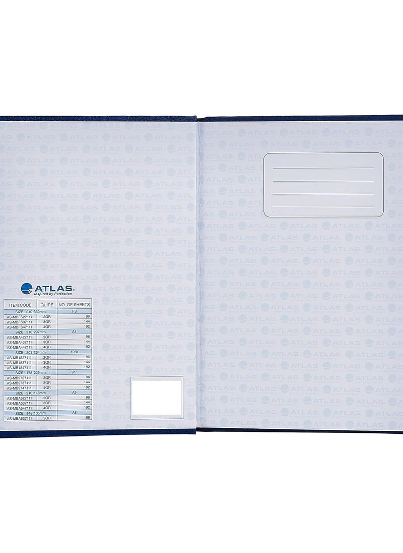 ATLAS 10x8 Inch Size Manuscript Lined Register Book 144 Pages  - Image 3