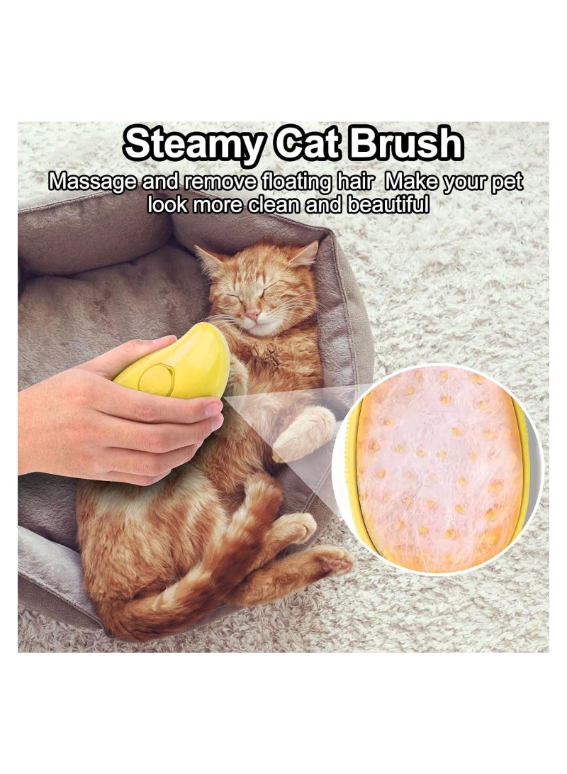 Cat Steam Brush, 3 In1 Steamy Cat Brush For Shedding, Cat Steamer Brush For Massage, Multifunctional Cat Grooming Brush, Pet Hair Removal Tool Comb For Cats And Dogs - Image 5