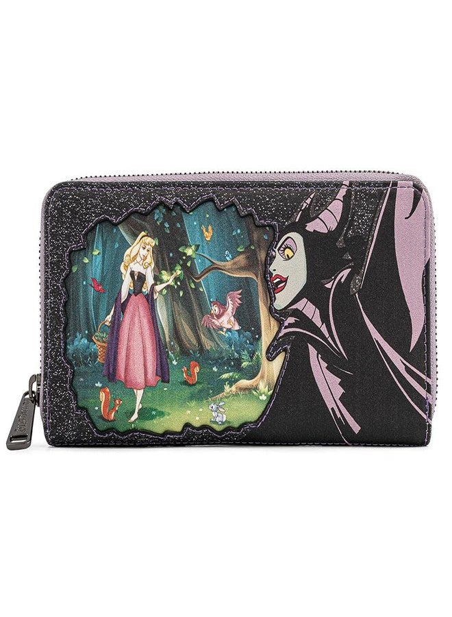 Loungefly Disney Villains Scenes Maleficent Sleeping Beauty Zip Around Wallet - Image 1