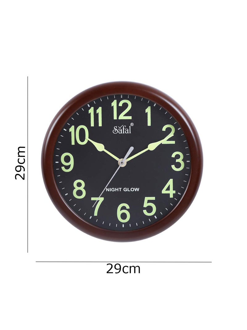 Safal SaFaL Specialized Wooden Night-Glow Clock (Brown) - Image 4