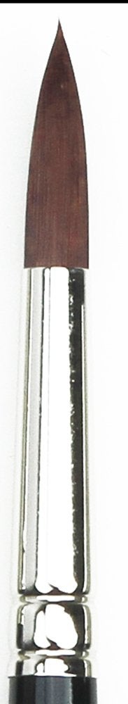 da Vinci Oil & Acrylic Series 7785K Top Acryl Paint Brush, Round Red/Brown Synthetic with Short Black Handle, Size 12 - Image 2