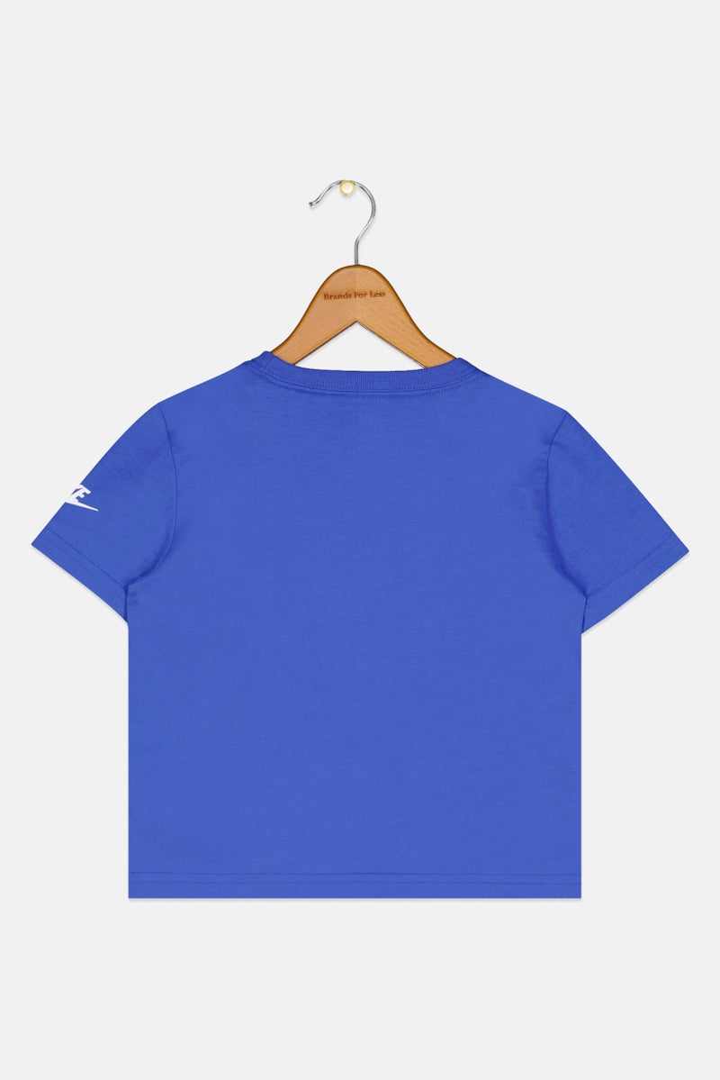 Nike Toddlers Boy Short Sleeve Graphic Print Outdoor T-Shirt, Blue - Image 3