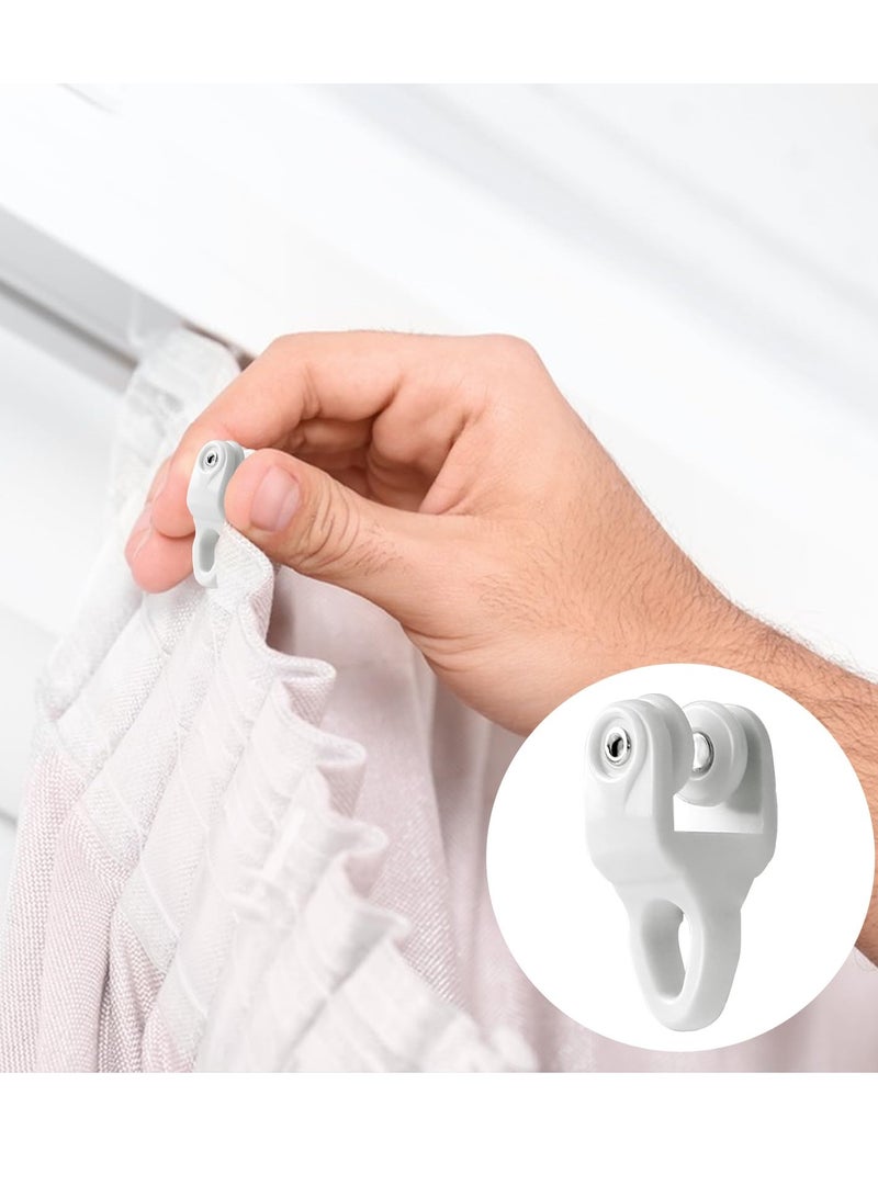 Excefore Ceiling Curtain Track, 50 Pcs Ceiling Curtain Track Gliders - Flexible Rollers for RV, Shower, Hospital, and Window Curtain Tracks - Image 4