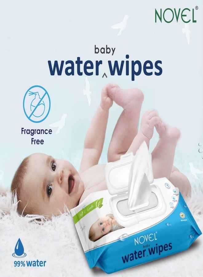 NOVEL Baby 99% Water Wipes 80 Sheets pack of 4 with Lid - Image 4