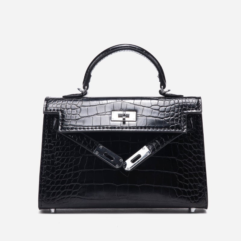 Trendy Fashion Crocodile Kelly Bag Mini Second Generation Shoulder Crossbody Women'S Bag Women'S Handbag Mini Small Square Bag - Image 1