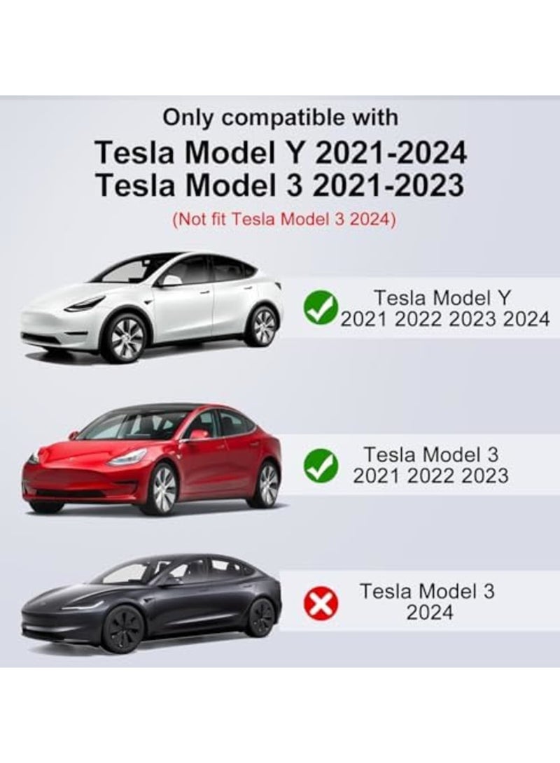 SYOSI USB Hub for Tesla Model 3/Y Accessories (2021-2024), Multi-Port Fast Charger with RGB Ambient Lighting, Tesla Center Console Docking Station, Compatible with Model 3 & Y (Not for Model 3 2024) (Black) - Image 2