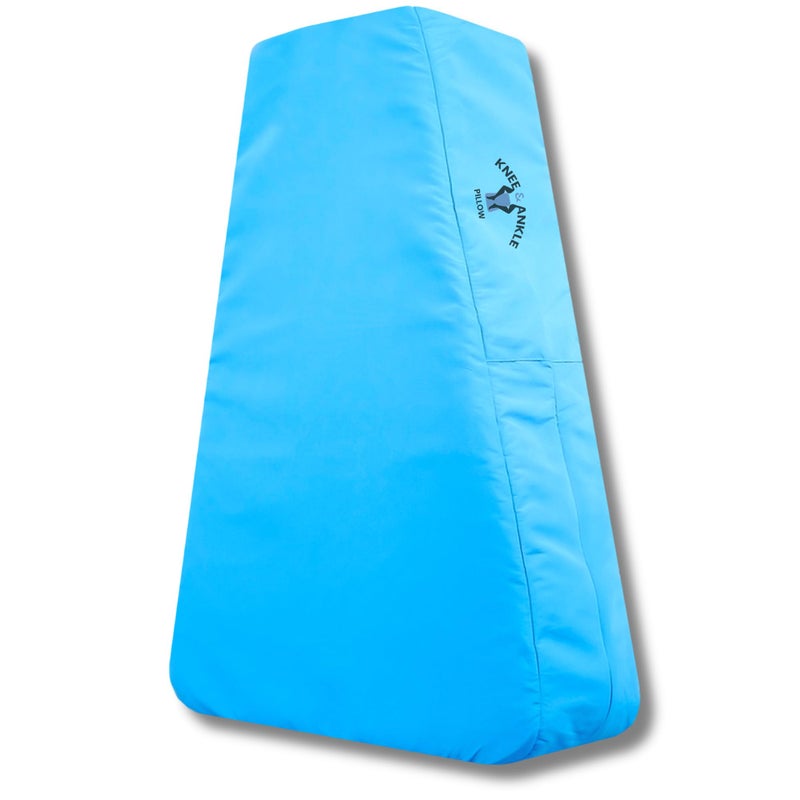 Knee and Ankle Pillow  Orthopedic Wedge for Side Sleepers  Back Sleepers  Trapezoid Foam Design for Spine Alignment Hip  Leg Support Sciatica  Back Pain Relief  Washable Cover