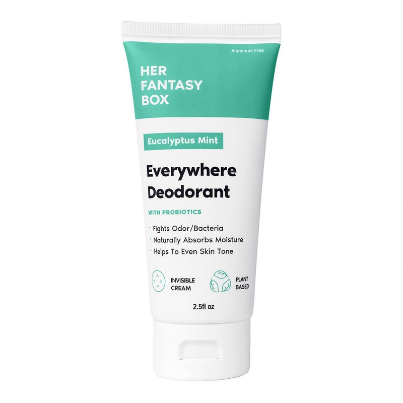 Her Fantasy Box | Everywhere Deodorant | with Probiotics - Mint Scent | Aluminum-Free, Naturally Absorbs Moisture | Fights Odor & Bacteria | Skin-Improving Formula - Image 1