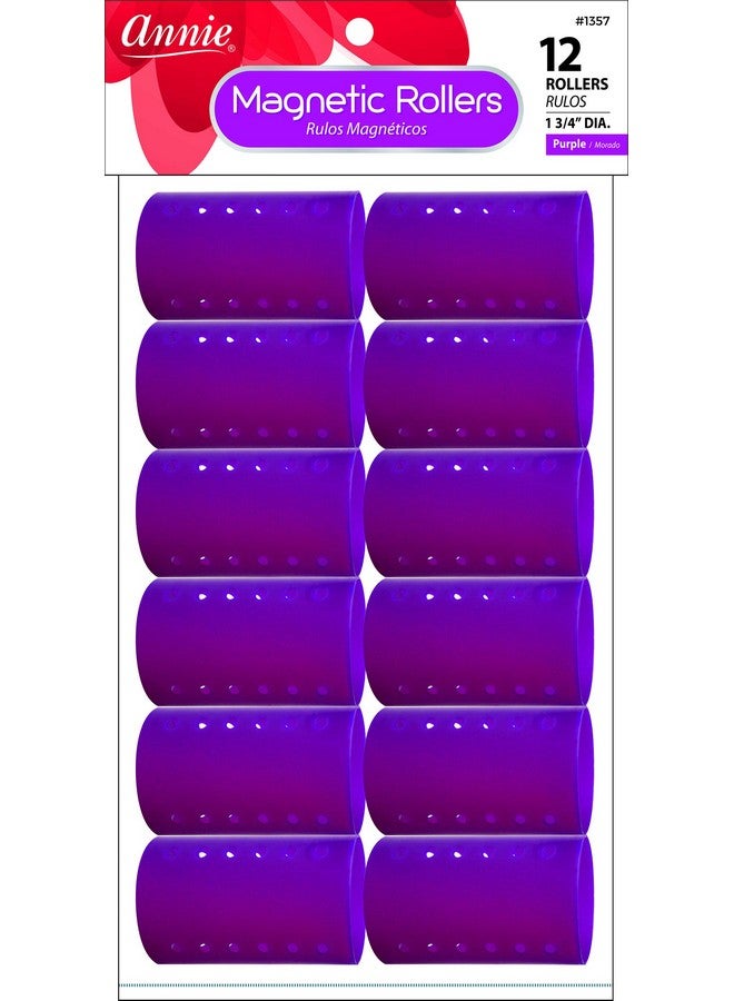 Annie Magnetic Rollers 12 Count Purple 1 3/4 1357A - Image 1