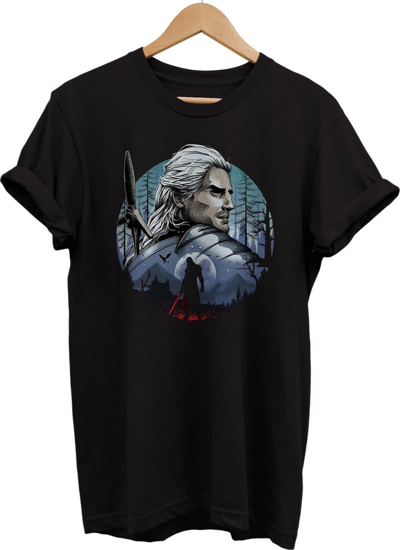 Remonz Witcher Printed 100% Cotton Oversize T-Shirt Plus Size T-Shirt  - Image 1