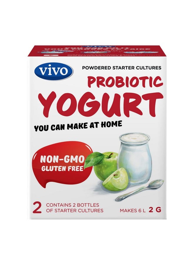vivo - Probiotic Yogurt Starter/Natural (5 Boxes. 10 Bottles) Makes Up To 30 Quarts Of Yogurt. - Image 1