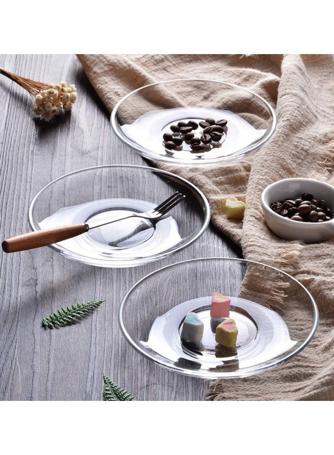 KELVEE طقم أكواب وصحون شاي وقهوة زجاجية كلاسيكية شفافة من كيلفي، للإسبريسو والكابتشينو والشوكولاتة الساخنة والشاي الأخضر والمزيد، (6 أكواب و6 صحون) - عبوة من 12 - Image 2