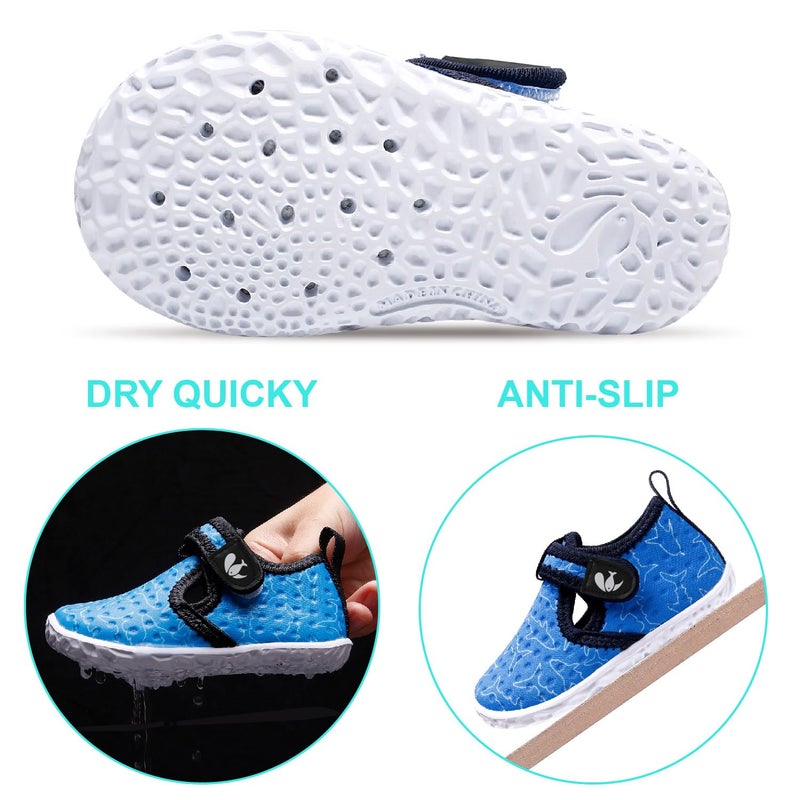 FEETCITY Boys Girls Water Shoes Kids Quick Dry Aqua Socks Non-Slip Barefoot for Sport Beach Swim Surf Toddler 8 - Image 3