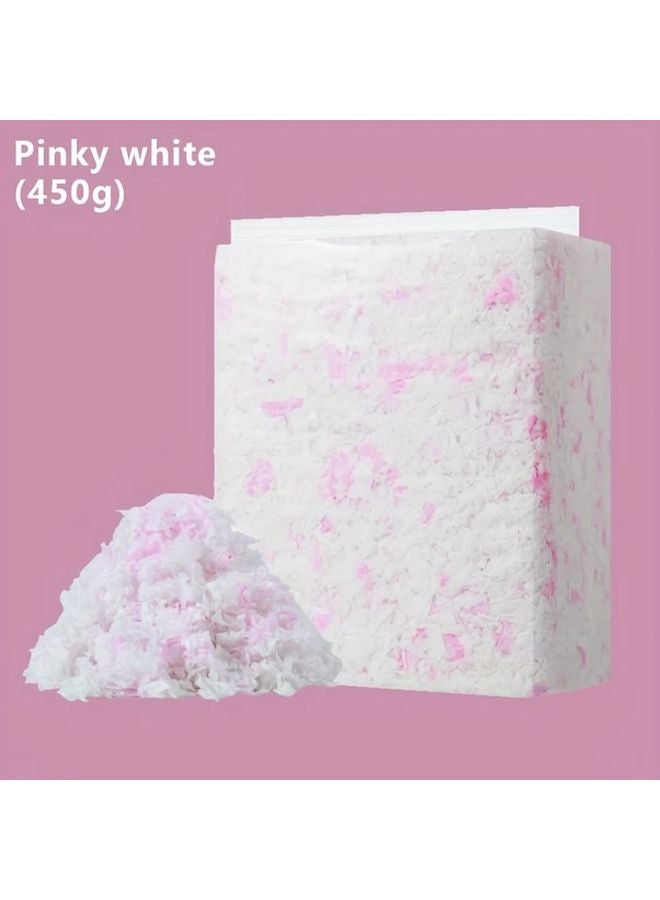 ورد الخشب الوردي والأبيض 450 جرام خالي من الغبار الطبيعي مقاوم للروائح فرشة فراش الهامستر - Image 4