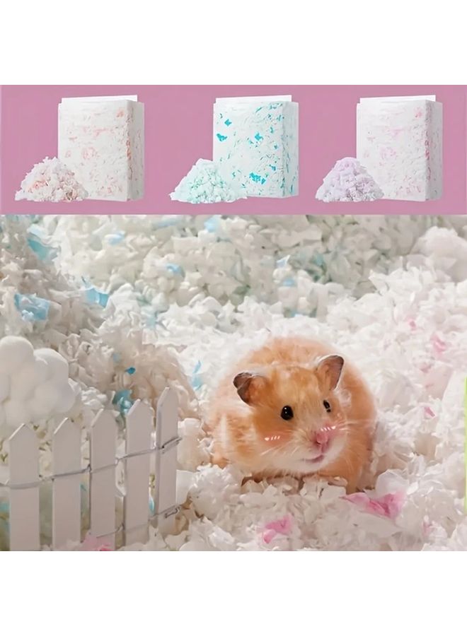 ورد الخشب الوردي والأبيض 450 جرام خالي من الغبار الطبيعي مقاوم للروائح فرشة فراش الهامستر - Image 2