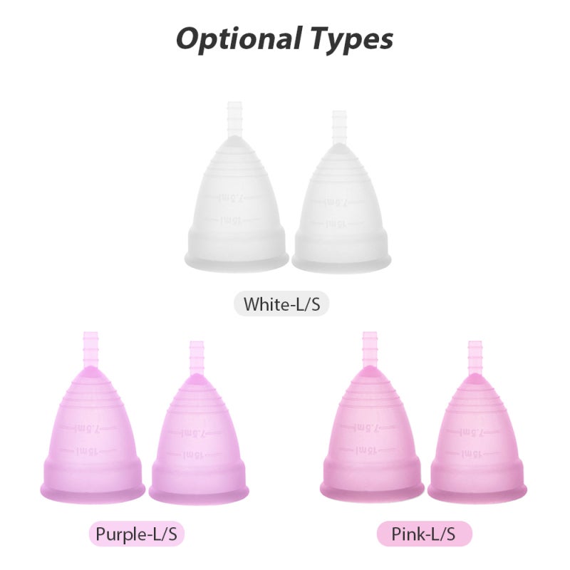 Menstrual Cup: Size S Purple - Soft Flexible Leak-Free Medical Silica Gel Menstrual Cup for Women With High Flow - Image 2
