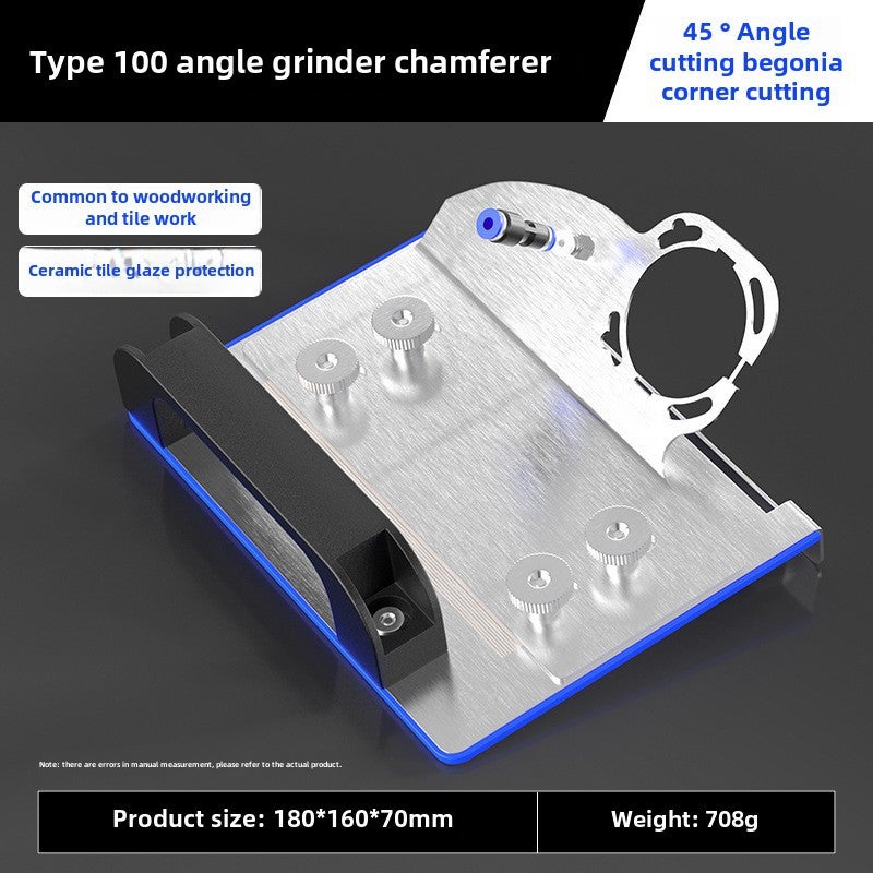 100 type angle grinder ceramic tile chamferer portable new 45 degree chamferer fixed woodworking bricklayer set cutter(100 type angle grinder chamferer) - Image 1