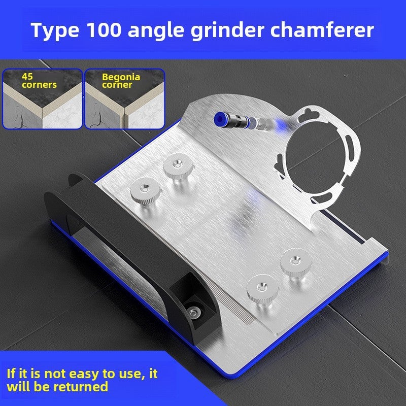 100 type angle grinder ceramic tile chamferer portable new 45 degree chamferer fixed woodworking bricklayer set cutter(100 type angle grinder chamferer) - Image 2