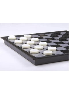 Checkers Board Game, Magnetic Travel Draughts Piece Set with Folding/Portable Storage Board, Traditional Game Educational Toys for Kids/Children/Adults Gift (25x25x2cm, Black/White) - pzsku/Z4150143E56986B214315Z/45/_/1703864888/16530f3c-2dcc-43df-9259-d1e523341d31