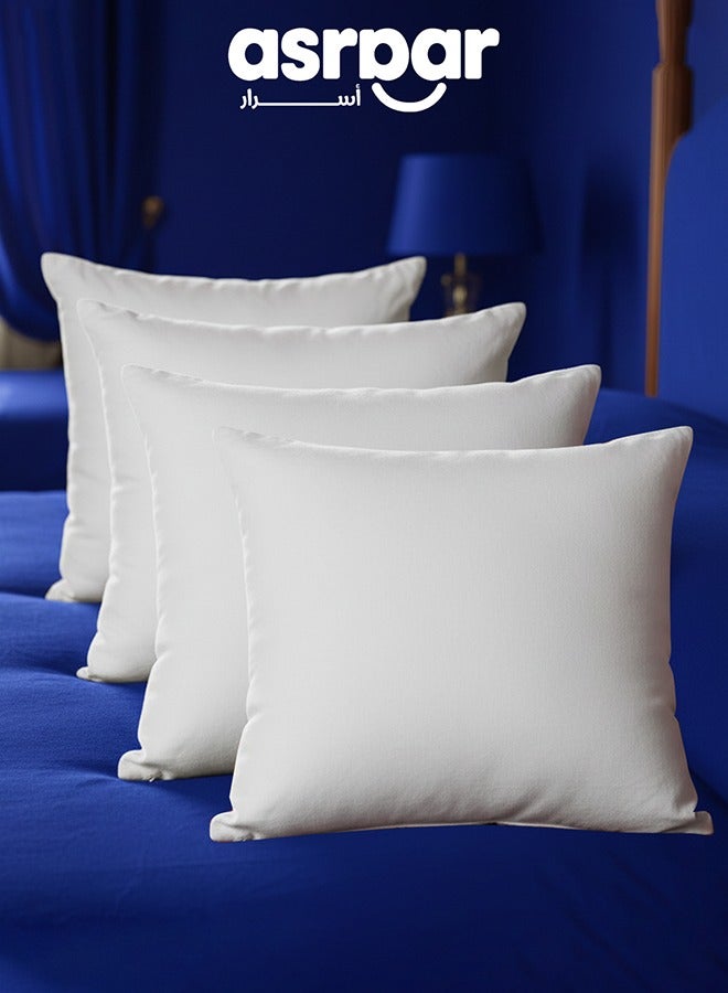 أسرار 4 قطع | حشوة مخده من المايكروفايبر - أبيض - 65x65 سم - Image 1