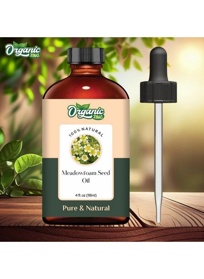Organic Zing Meadowfoam Seed (Limnanthes Alba) Oil | Pure & Natural Carrier Oil for skincare & hair care - 118ml/3.99fl oz - Image 3