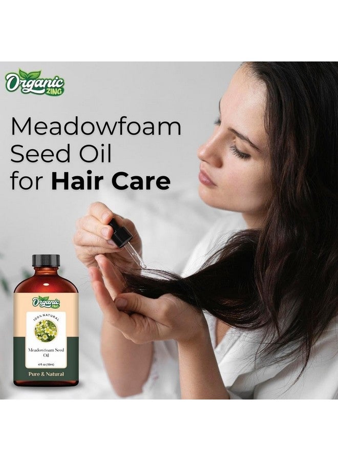 Organic Zing Meadowfoam Seed (Limnanthes Alba) Oil | Pure & Natural Carrier Oil for skincare & hair care - 118ml/3.99fl oz - Image 5
