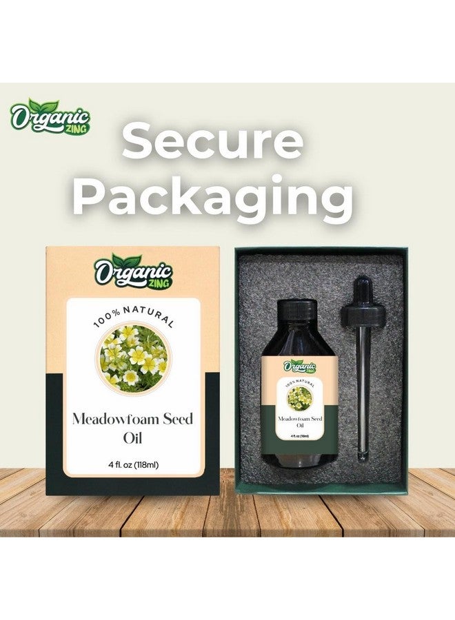 Organic Zing Meadowfoam Seed (Limnanthes Alba) Oil | Pure & Natural Carrier Oil for skincare & hair care - 118ml/3.99fl oz - Image 4