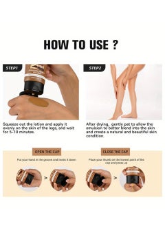 lakerain 100ml Leg Makeup Lotion Waterproof No Transfer Long Lasting Leg Skin Makeup Cover Leg Scar Varicose Veins and Tattoo Cover Up Makeup Cream Moisturize Leg Makeup Gel  - Image 5