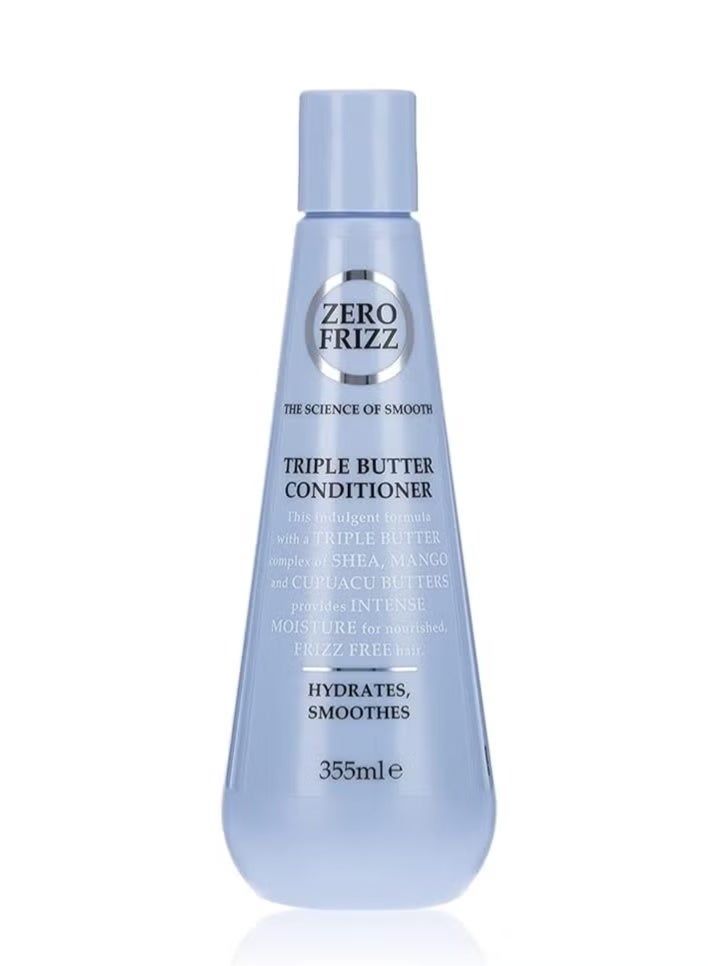Zero Frizz Triple Butter Conditioner Hydrates Smoothes 355 Ml