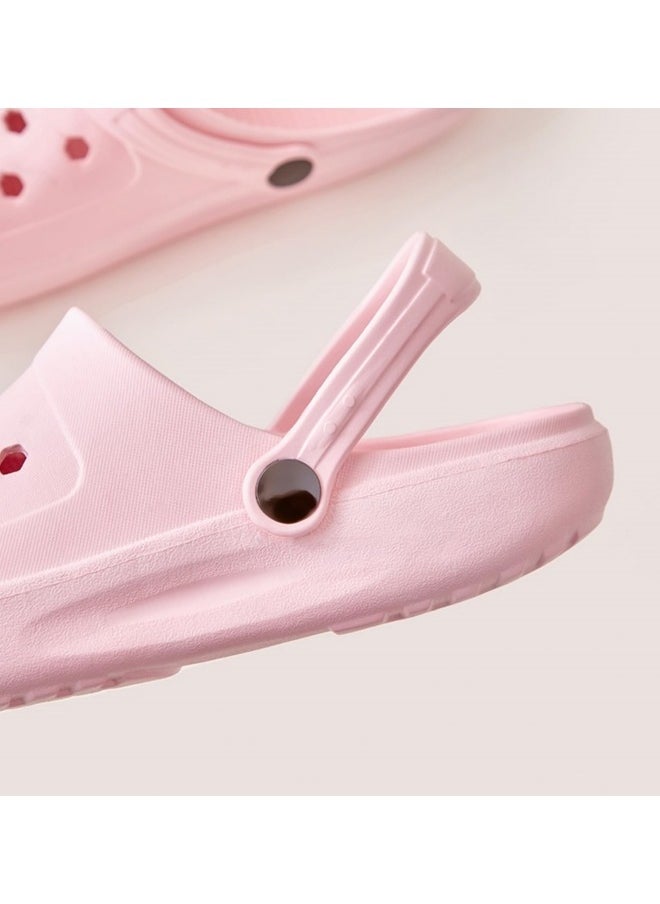 GGEROU Classic Men and Women Sandals Thick Sole Anti Slip Hole Shoes Beach Shoes EVA Casual Clogs Pink  - Image 4
