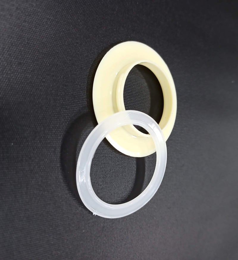 FAPBADRI Curtain Eyelet Rings with Flexi Lock, Suitable for Any 1 inch Curtain Rod - Ivory Colour - 20 Pieces - Image 3