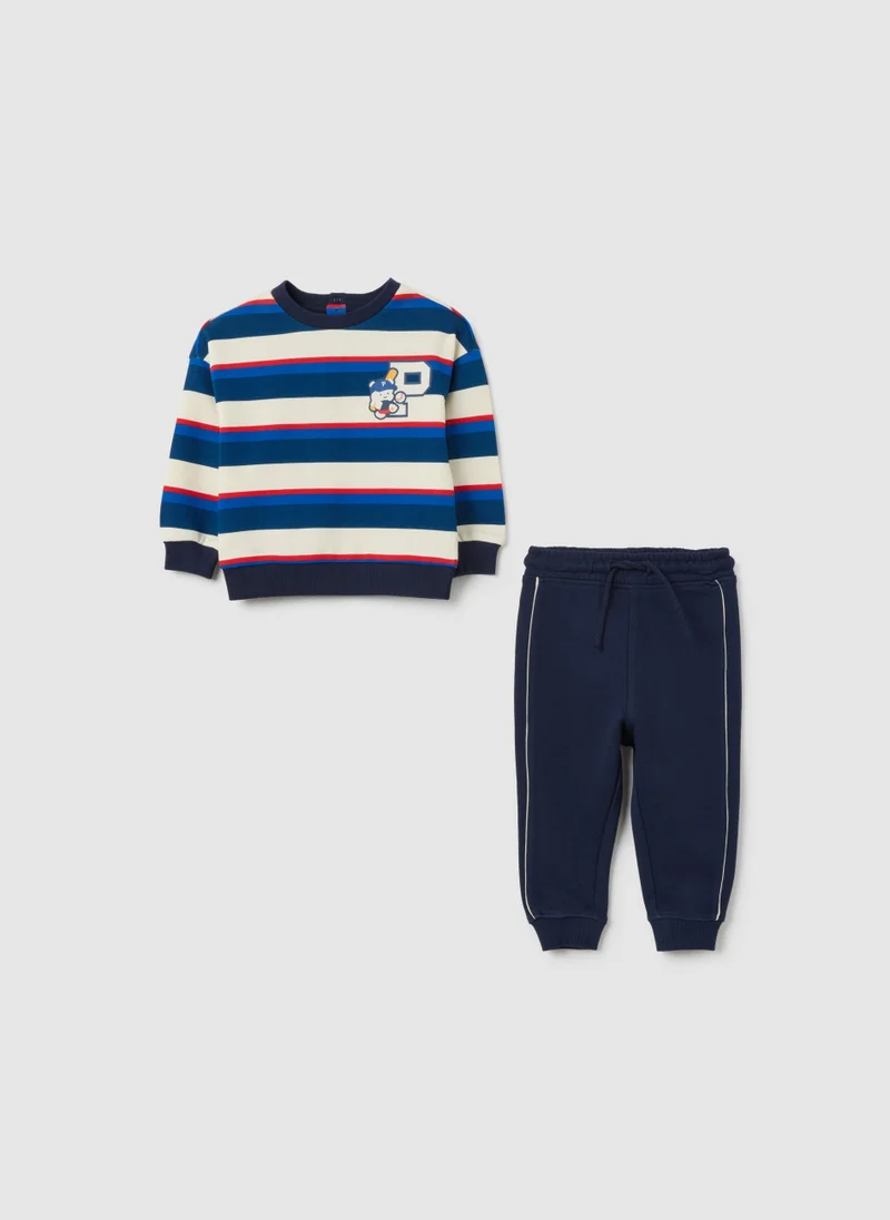 او في اس طقم أطفال قطن نقي بقصة عادية متعدد الألوان