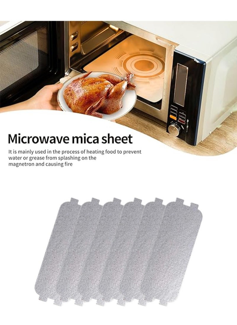 Apustim 6 Pieces Microwave Oven Parts Waveguide Cover Universal Mica Sheet Microwave Oven Repair Parts Suitable for Kitchen Home Office Restaurant（125mmX46mm）  - Image 2