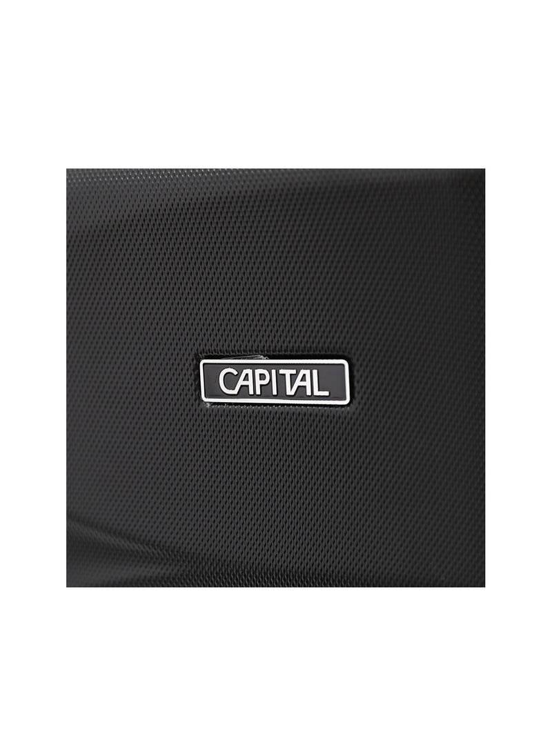 CAPITAL Hardside Luggage Trolley Bag 3 Pieces Set,Black (S-20",M-24",L-28")  - Image 3